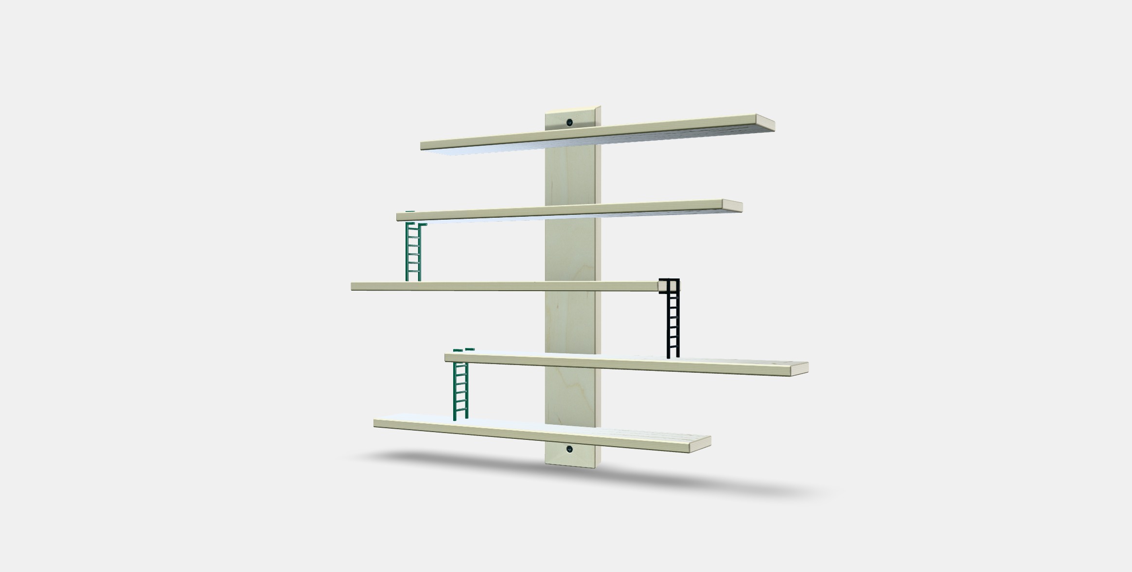 LUSTIGT Wall shelf Low-poly 3D model_12