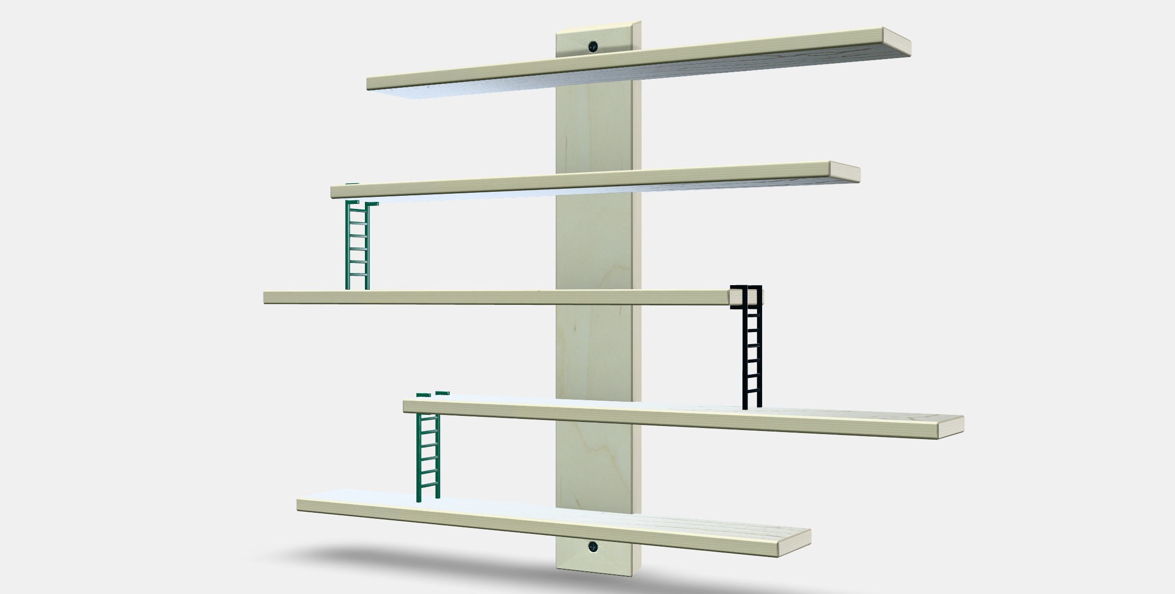 LUSTIGT Wall shelf Low-poly 3D model_13
