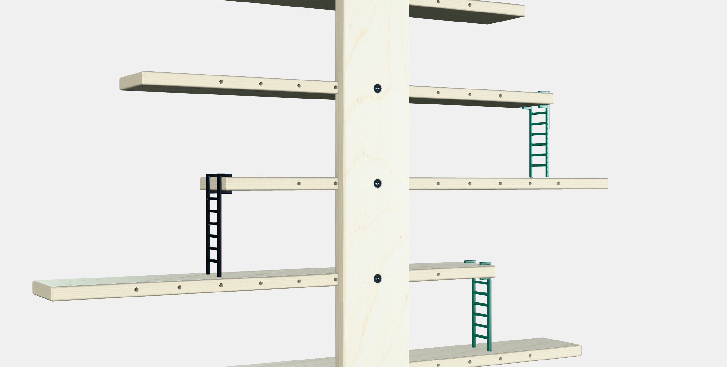 LUSTIGT Wall shelf Low-poly 3D model_8