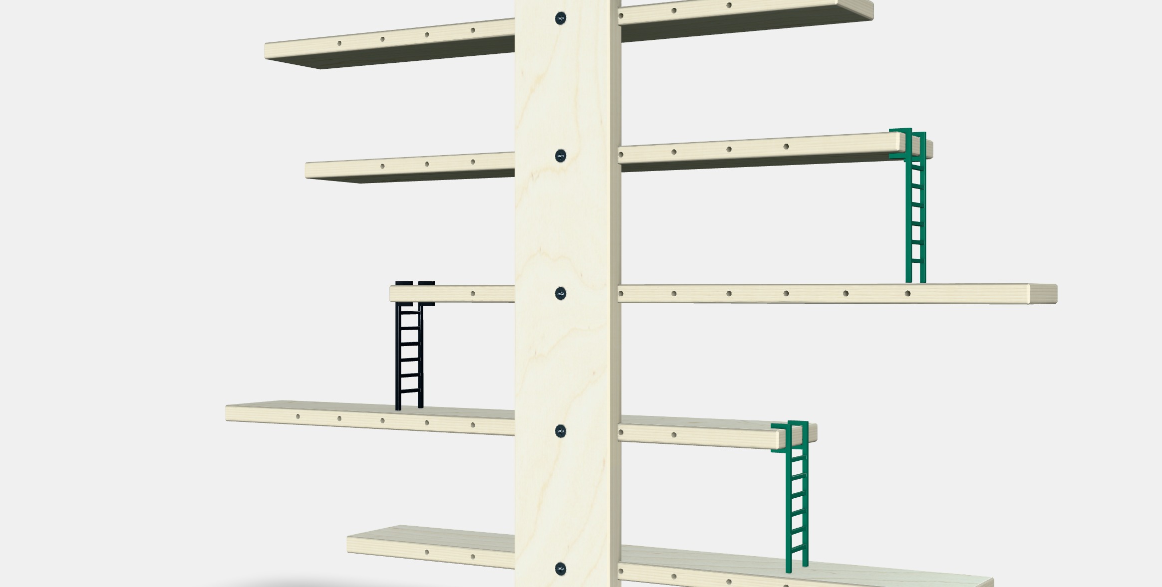 LUSTIGT Wall shelf Low-poly 3D model_3