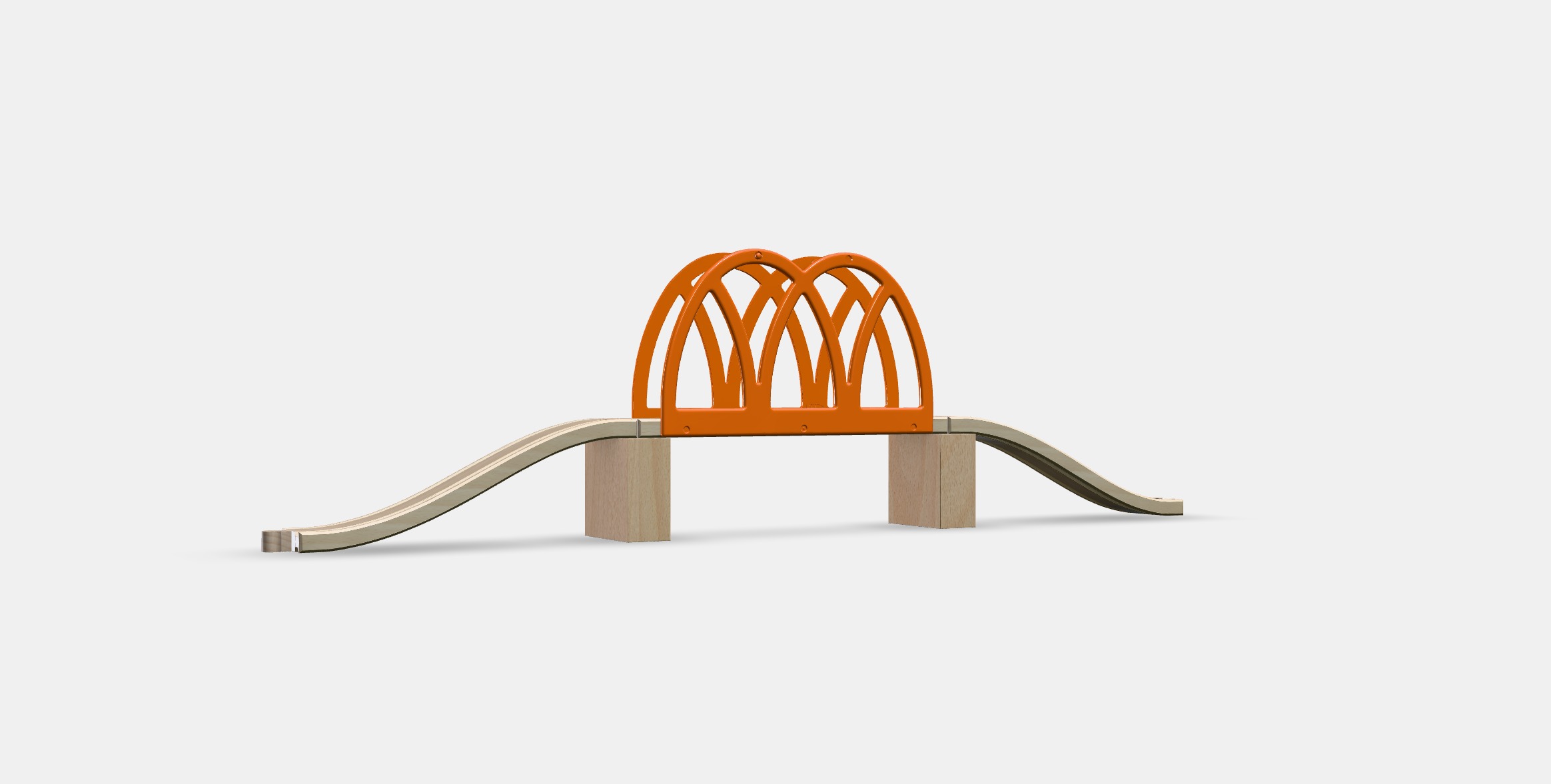 LILLABO 5-piece train bridge set Low-poly 3D model_9