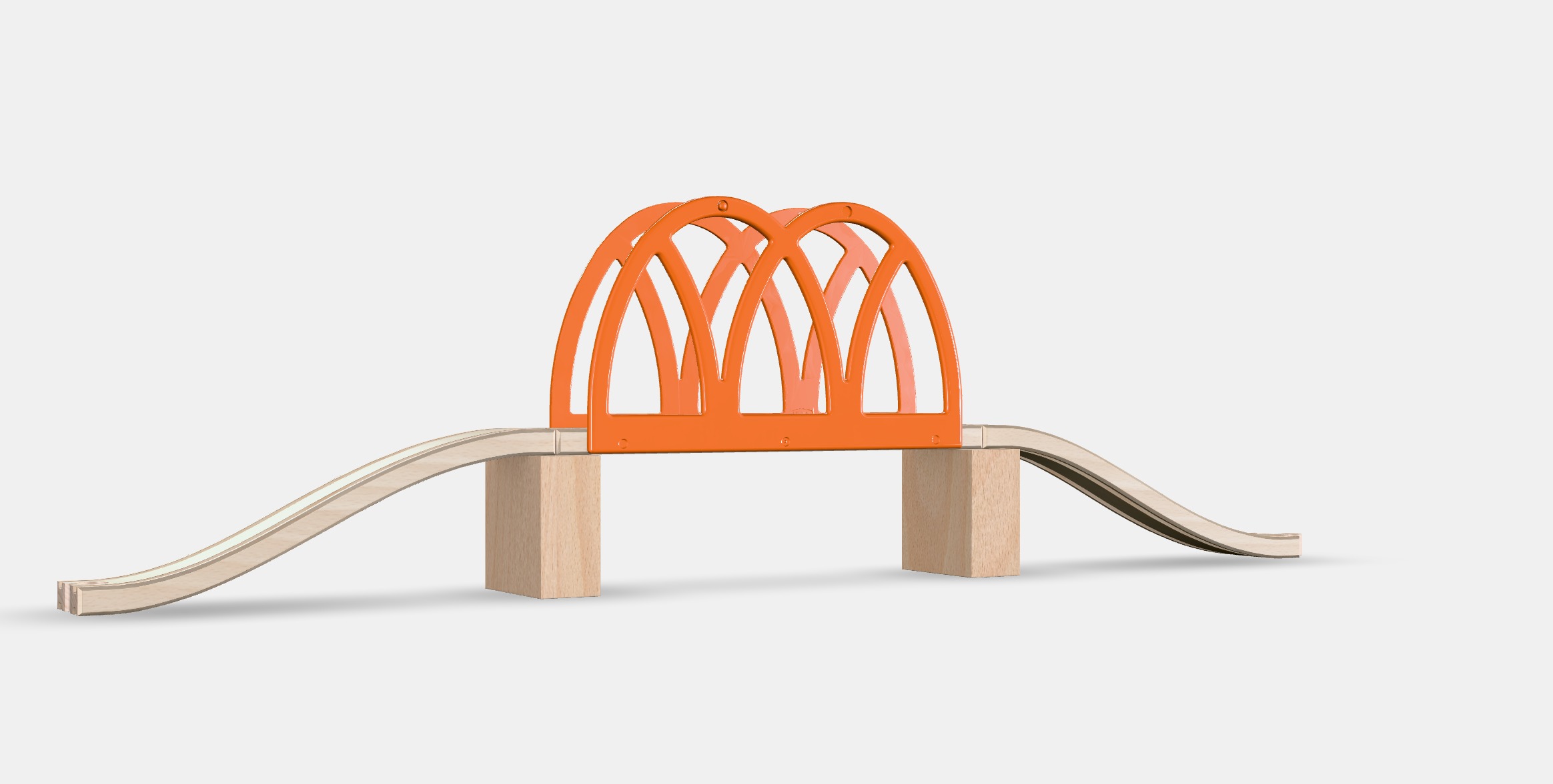 LILLABO 5-piece train bridge set Low-poly 3D model_2