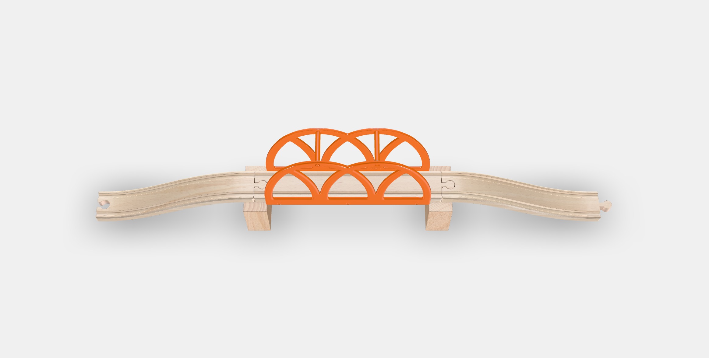 LILLABO 5-piece train bridge set Low-poly 3D model_4