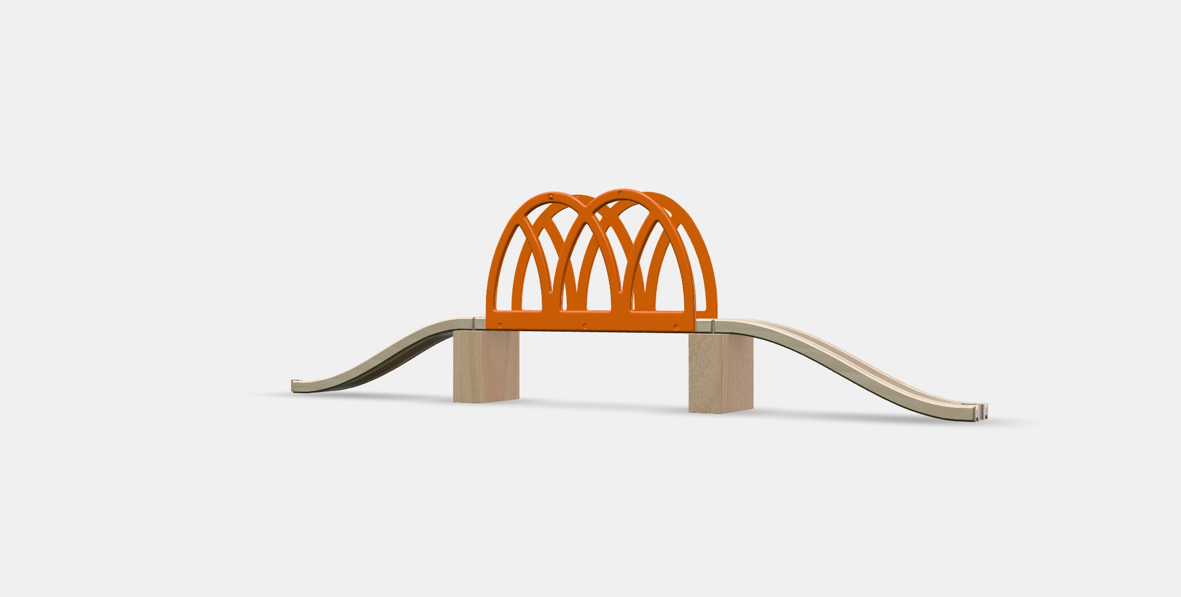 LILLABO 5-piece train bridge set Low-poly 3D model_13