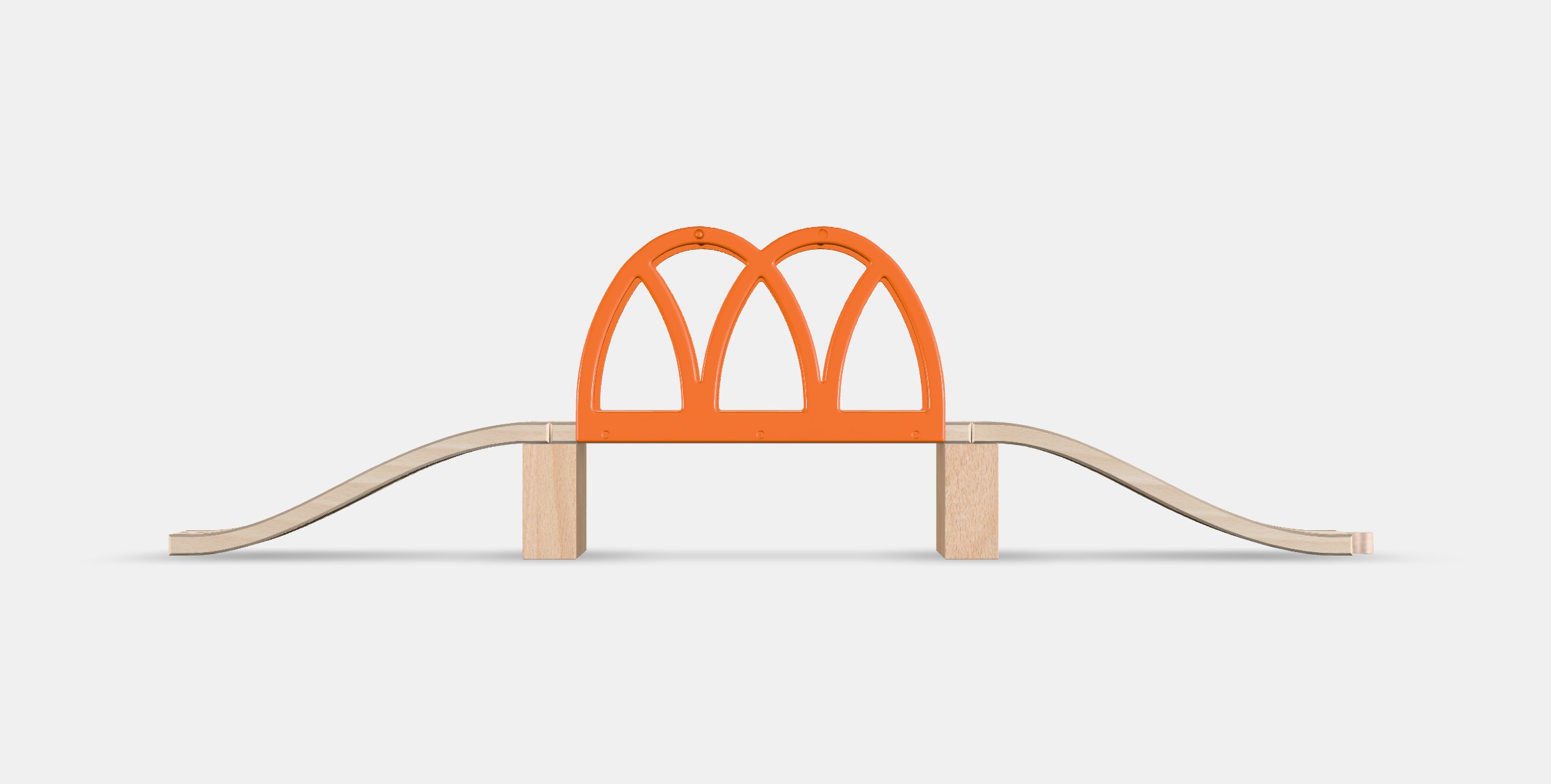 LILLABO 5-piece train bridge set Low-poly 3D model_15