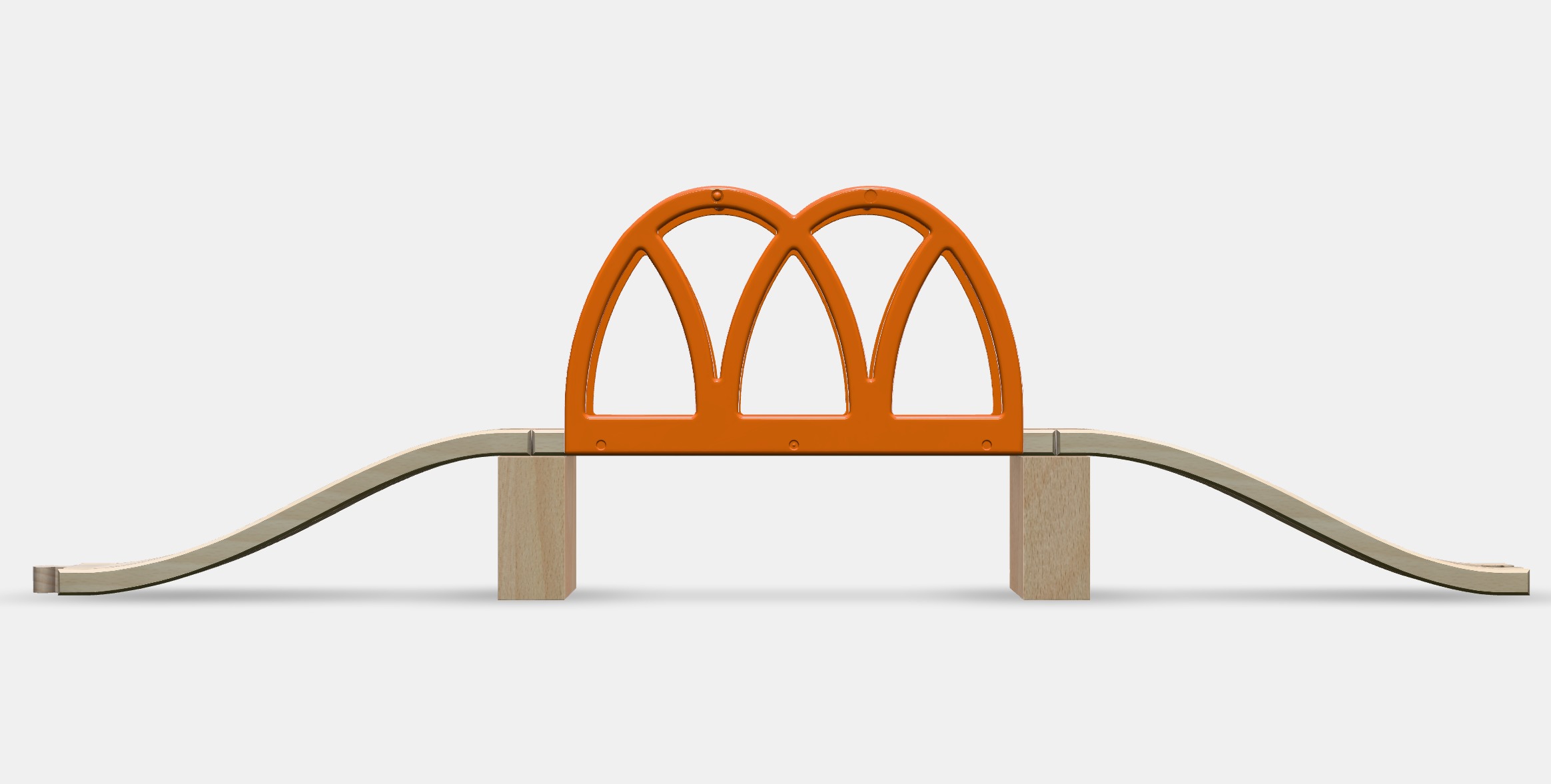 LILLABO 5-piece train bridge set Low-poly 3D model_11