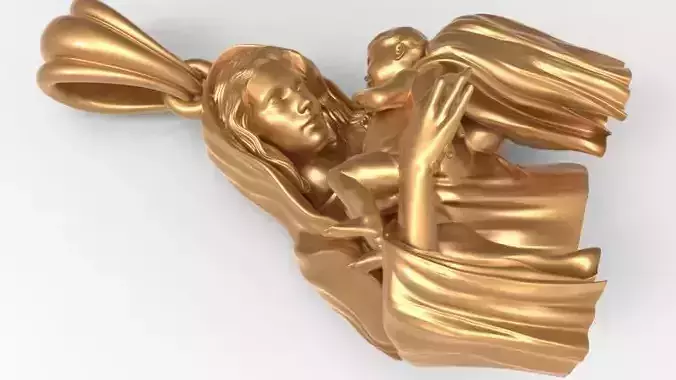 Mother and Kid Pendant 