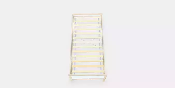 SNIGLAR Bed frame with slatted bed base Low-poly 3D model
