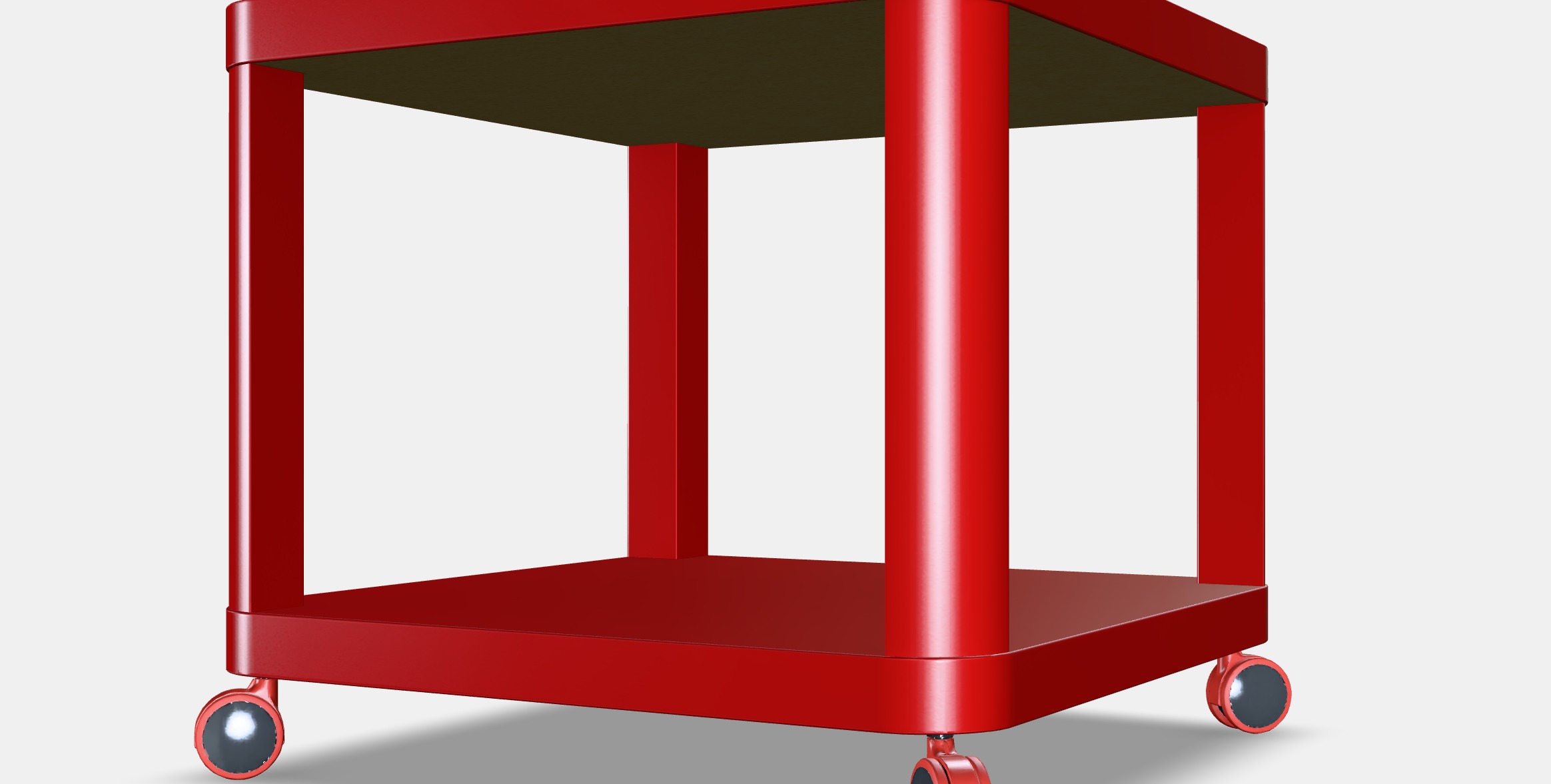 TINGBY Side table on castors 2 Low-poly 3D model_6