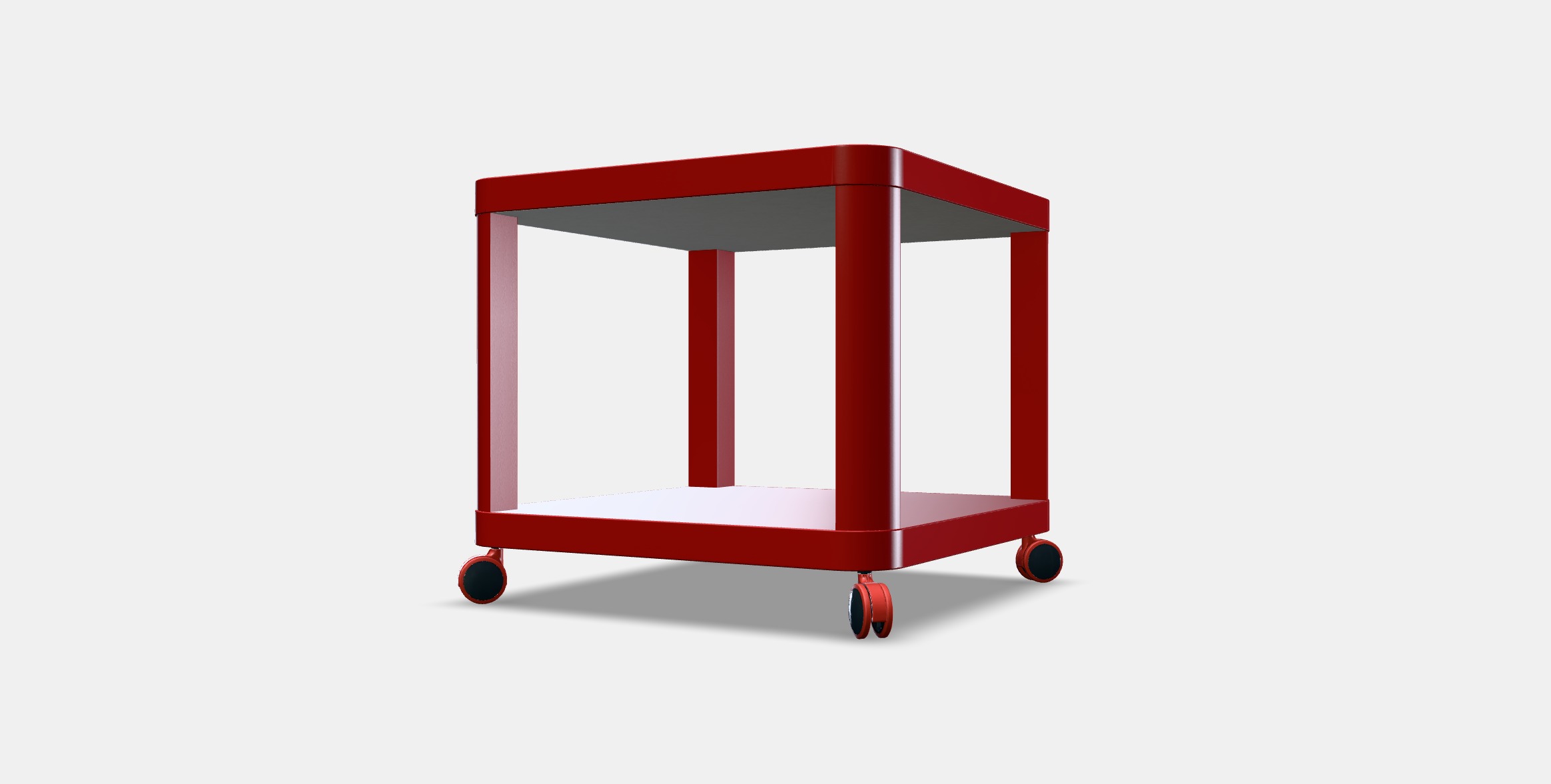 TINGBY Side table on castors 2 Low-poly 3D model_12