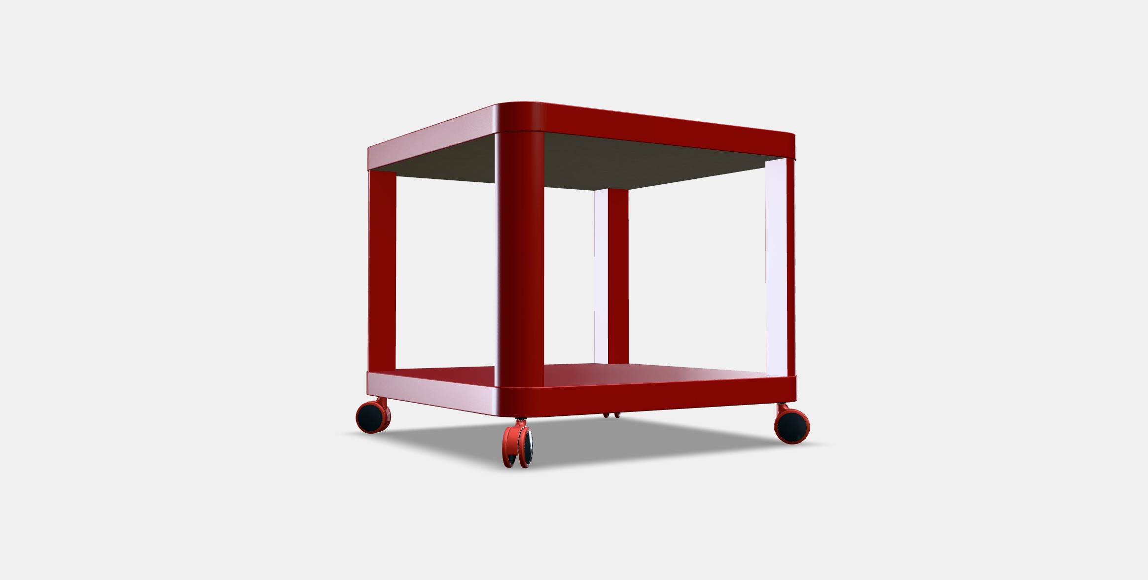 TINGBY Side table on castors 2 Low-poly 3D model_2