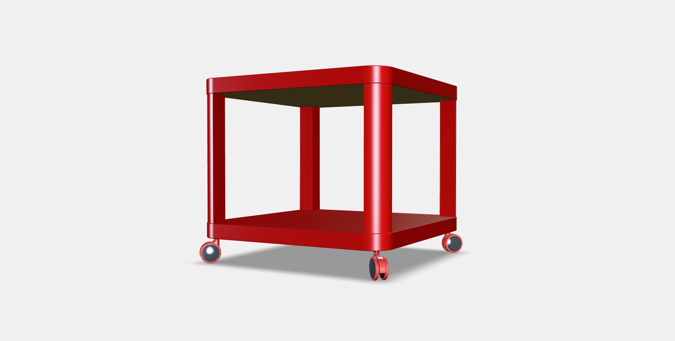 TINGBY Side table on castors 2 Low-poly 3D model_3
