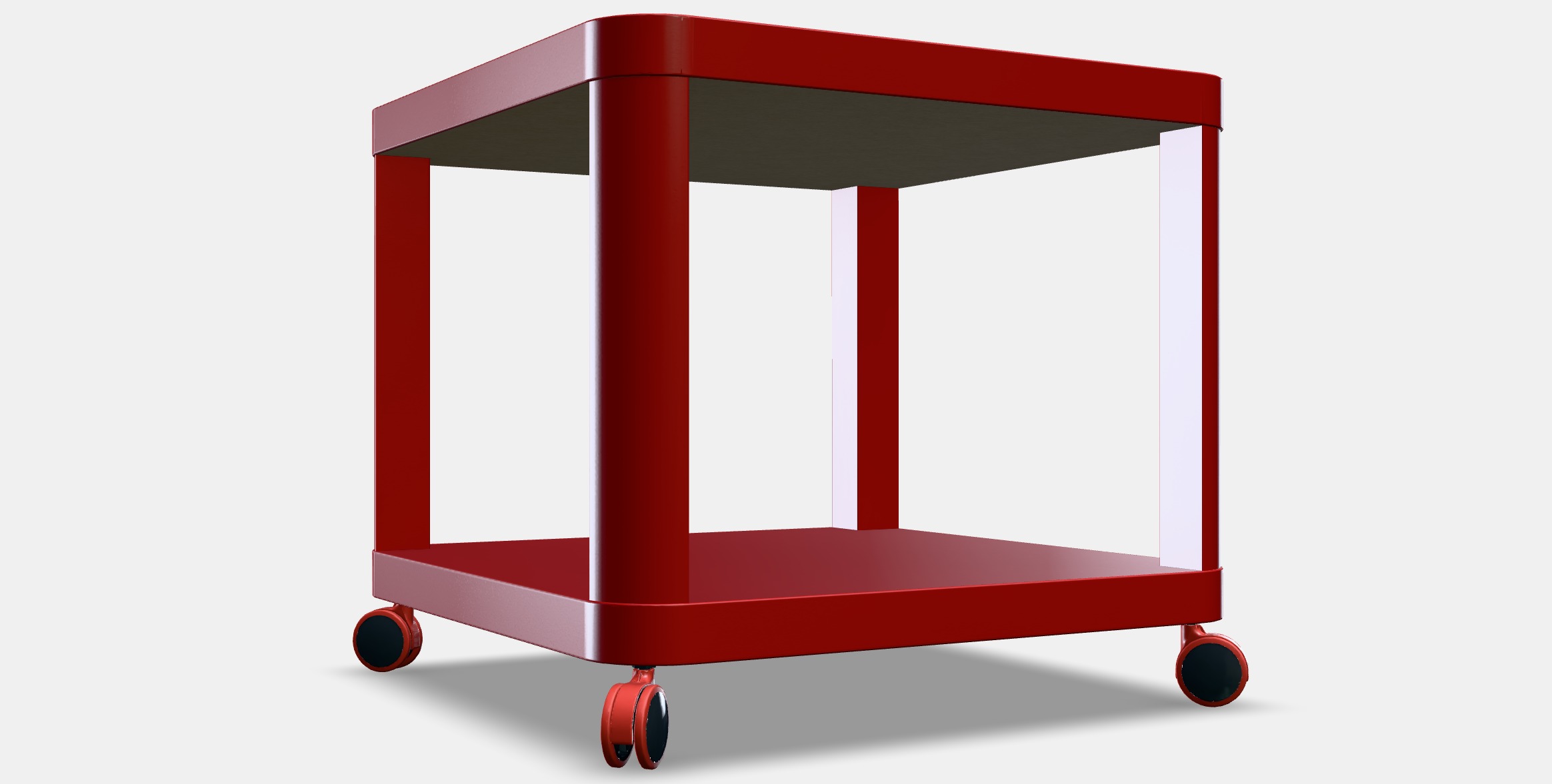 TINGBY Side table on castors 2 Low-poly 3D model_8