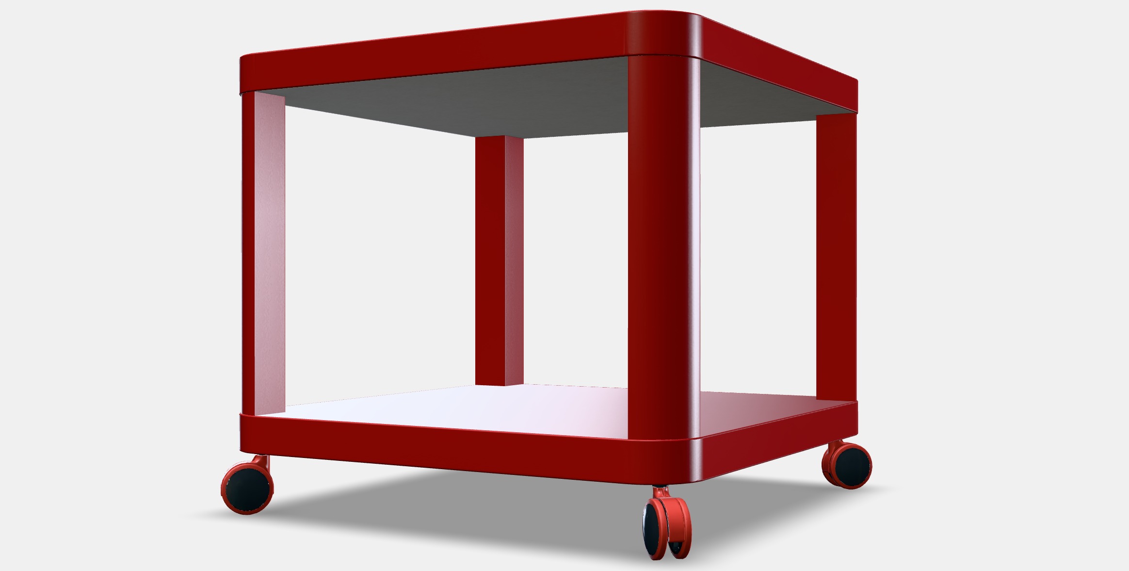 TINGBY Side table on castors 2 Low-poly 3D model_14