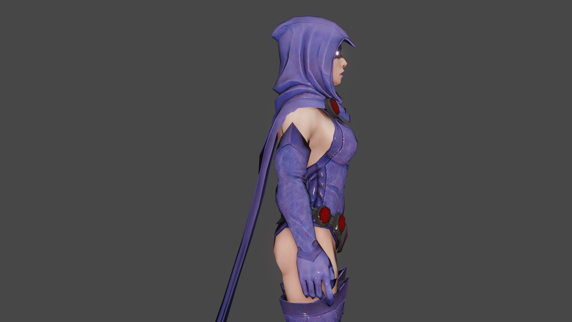 Raven Low-poly 3D model_3