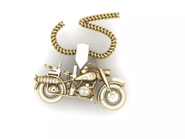 bike pendant 3D print model_0