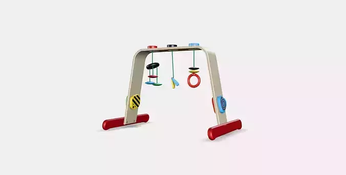 LEKA Baby gym Low-poly 3D model