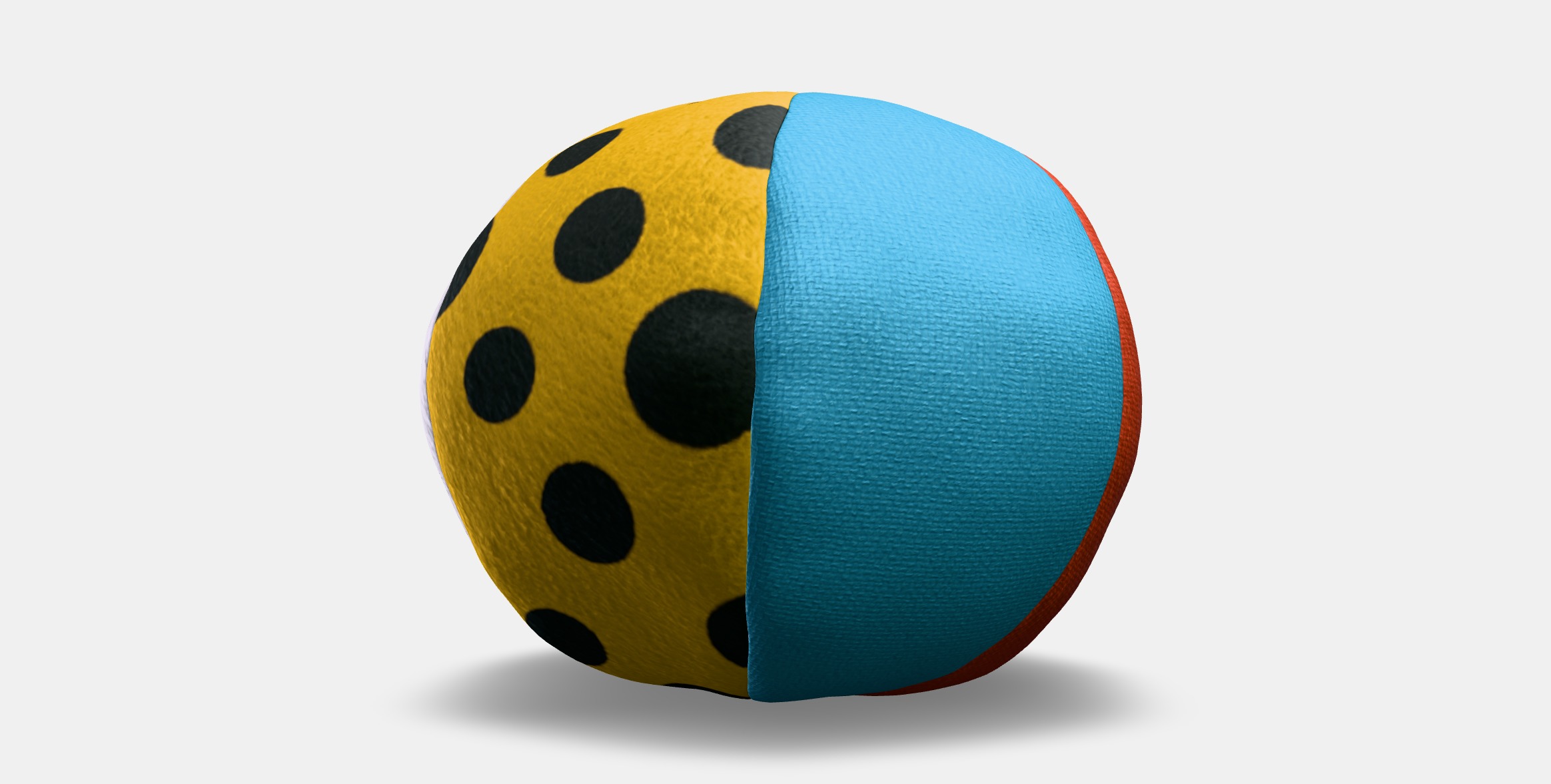 KLAPPA Soft toy ball Low-poly 3D model_2