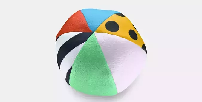 KLAPPA Soft toy ball Low-poly 3D model