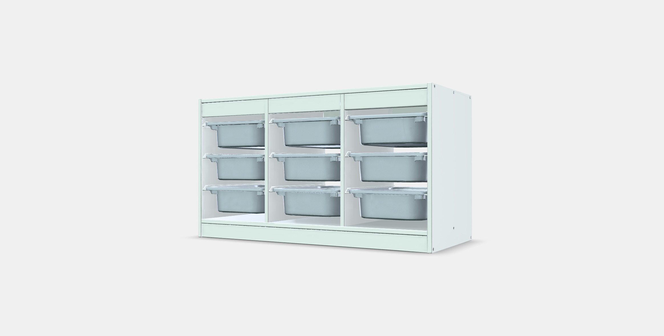 TROFAST Storage combination with boxes 3 Low-poly 3D model_10