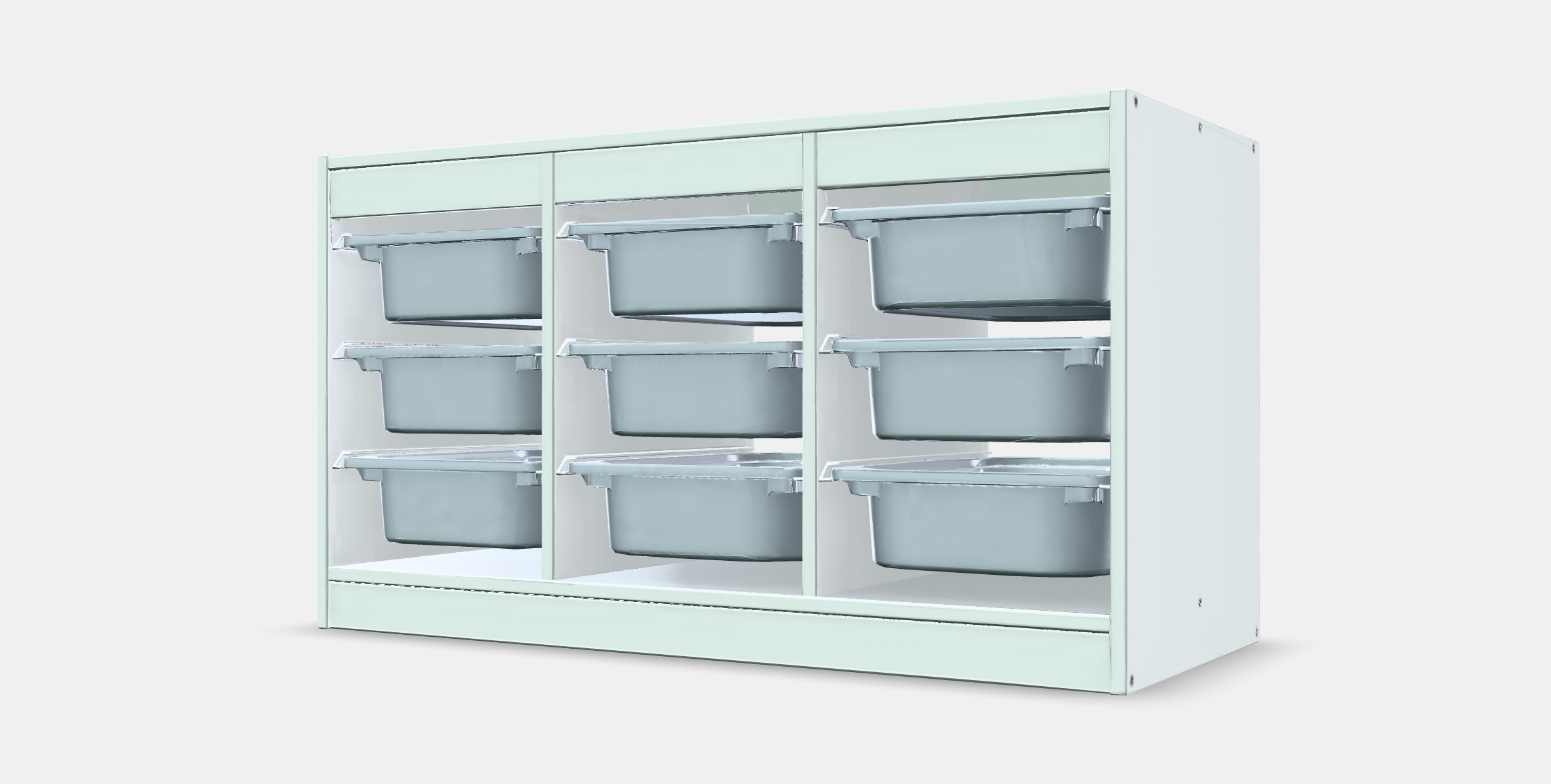 TROFAST Storage combination with boxes 3 Low-poly 3D model_13