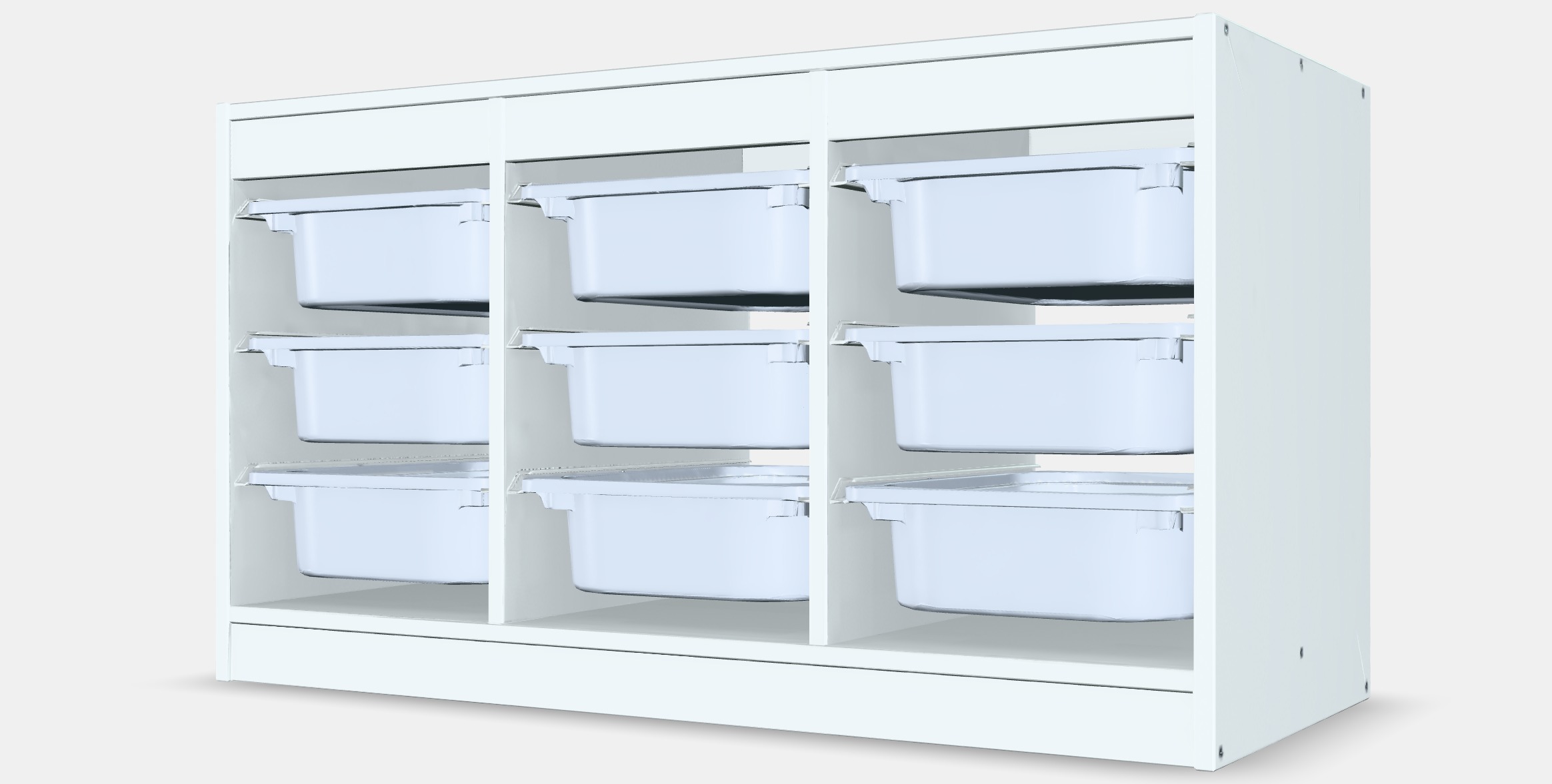 TROFAST Storage combination with boxes 3 Low-poly 3D model_5