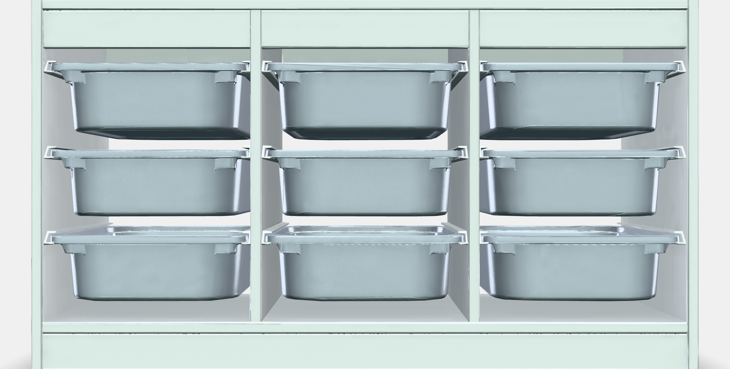 TROFAST Storage combination with boxes 3 Low-poly 3D model_12