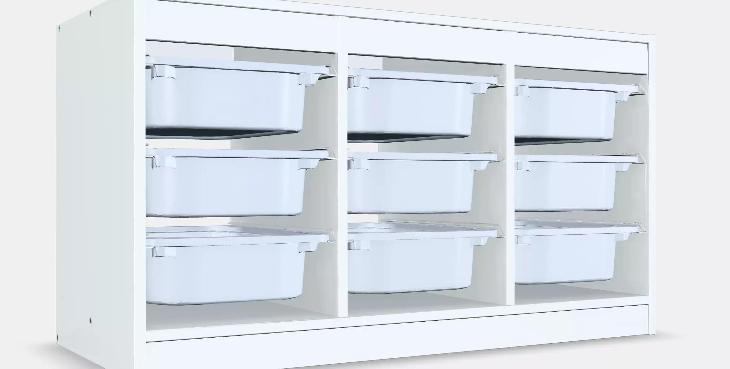 TROFAST Storage combination with boxes 3 Low-poly 3D model_0