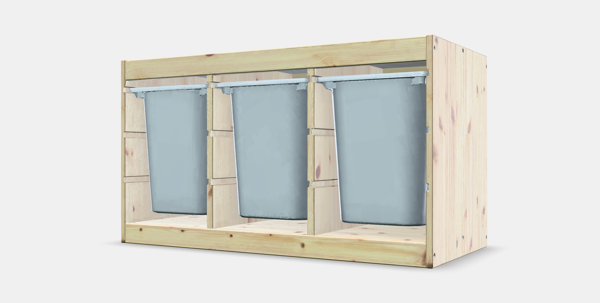 TROFAST Storage combination with boxes 4 Low-poly 3D model_14