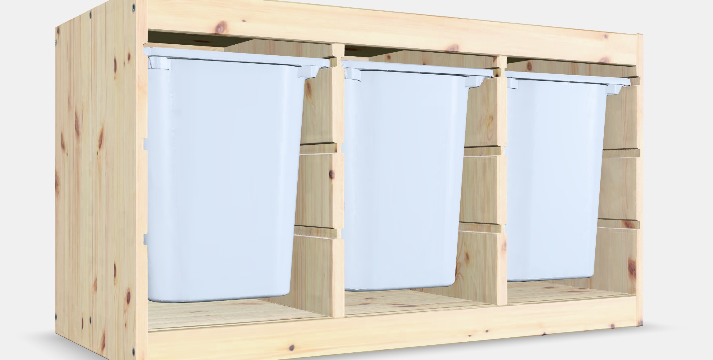 TROFAST Storage combination with boxes 4 Low-poly 3D model_5