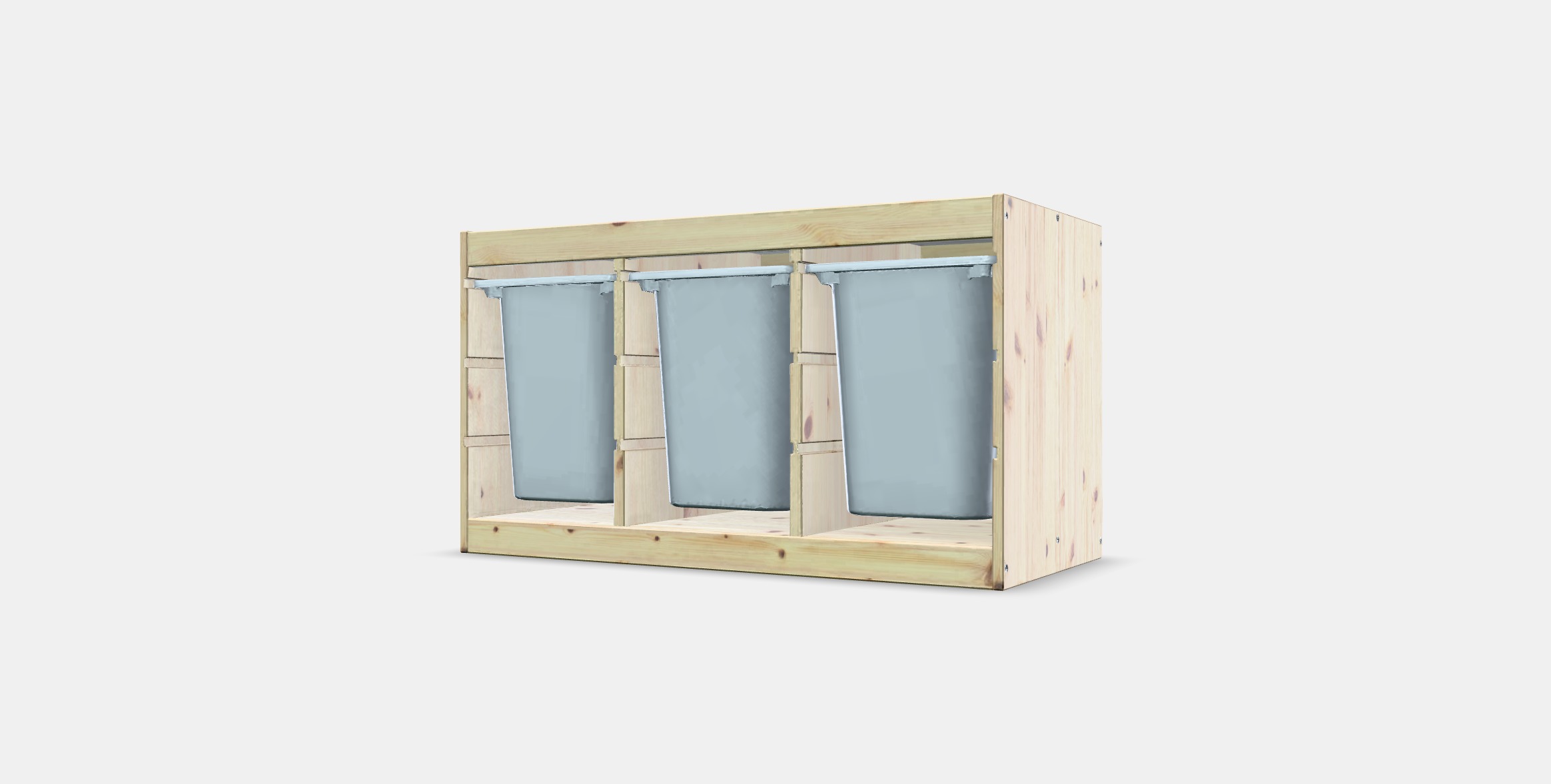 TROFAST Storage combination with boxes 4 Low-poly 3D model_9