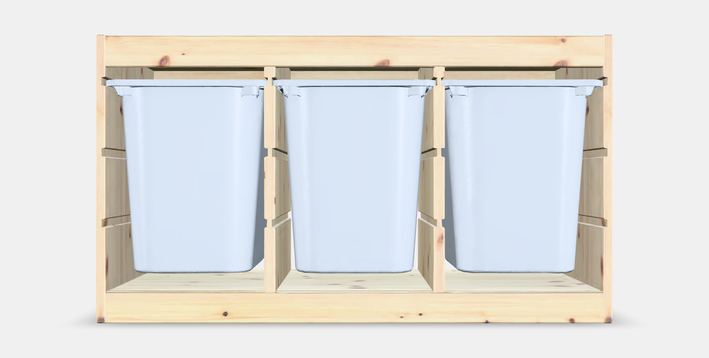 TROFAST Storage combination with boxes 4 Low-poly 3D model_12