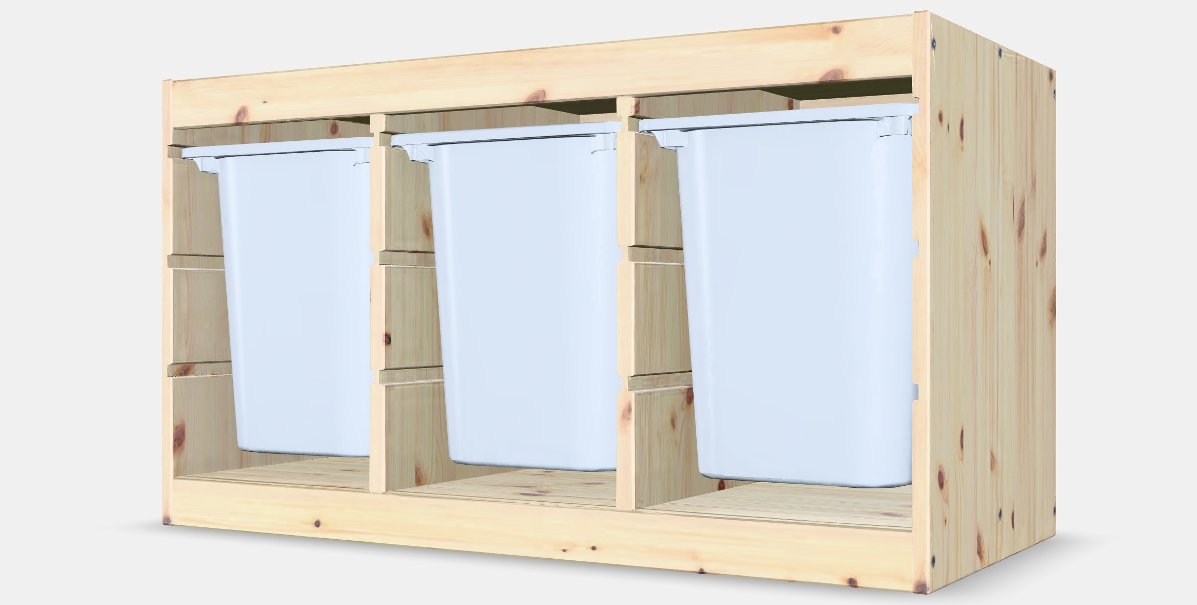 TROFAST Storage combination with boxes 4 Low-poly 3D model_4