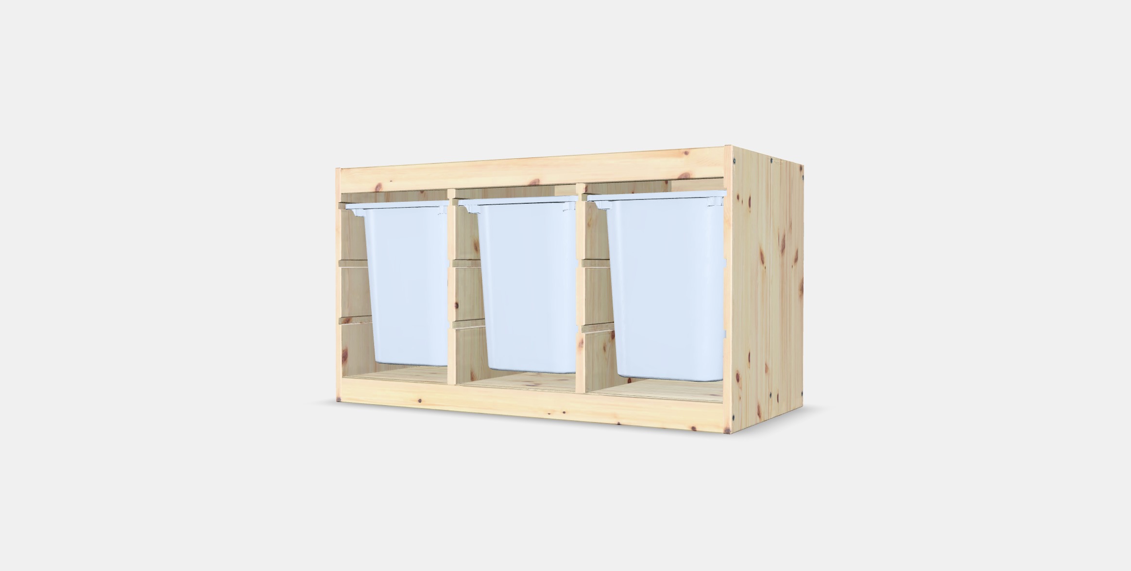 TROFAST Storage combination with boxes 4 Low-poly 3D model_2