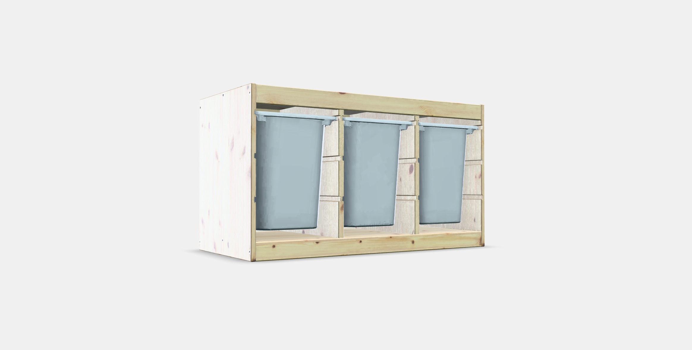 TROFAST Storage combination with boxes 4 Low-poly 3D model_3