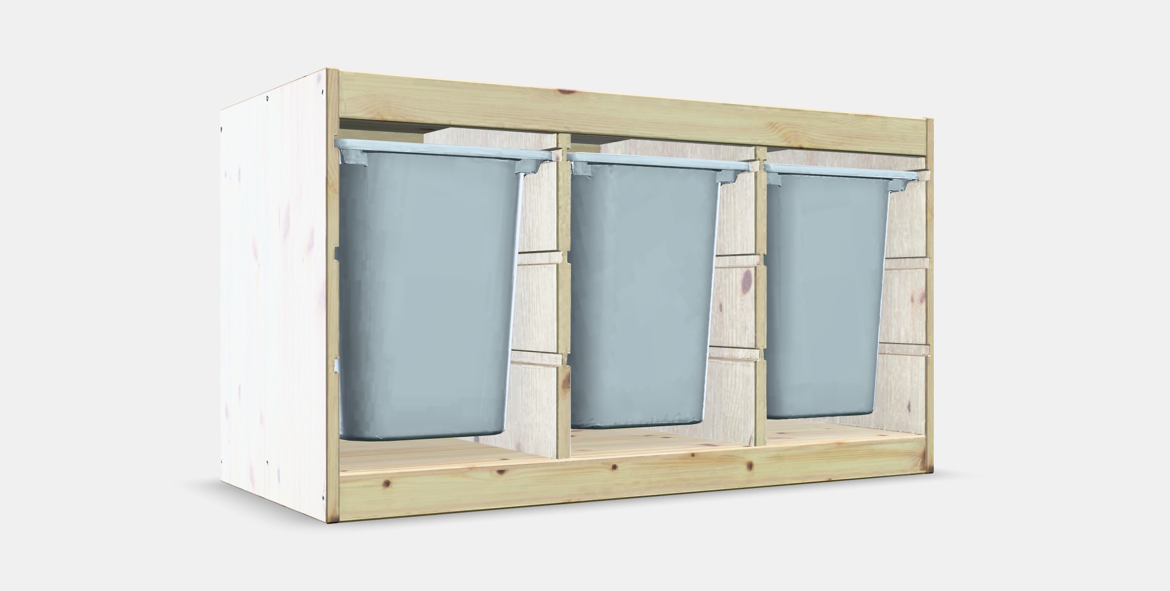 TROFAST Storage combination with boxes 4 Low-poly 3D model_15