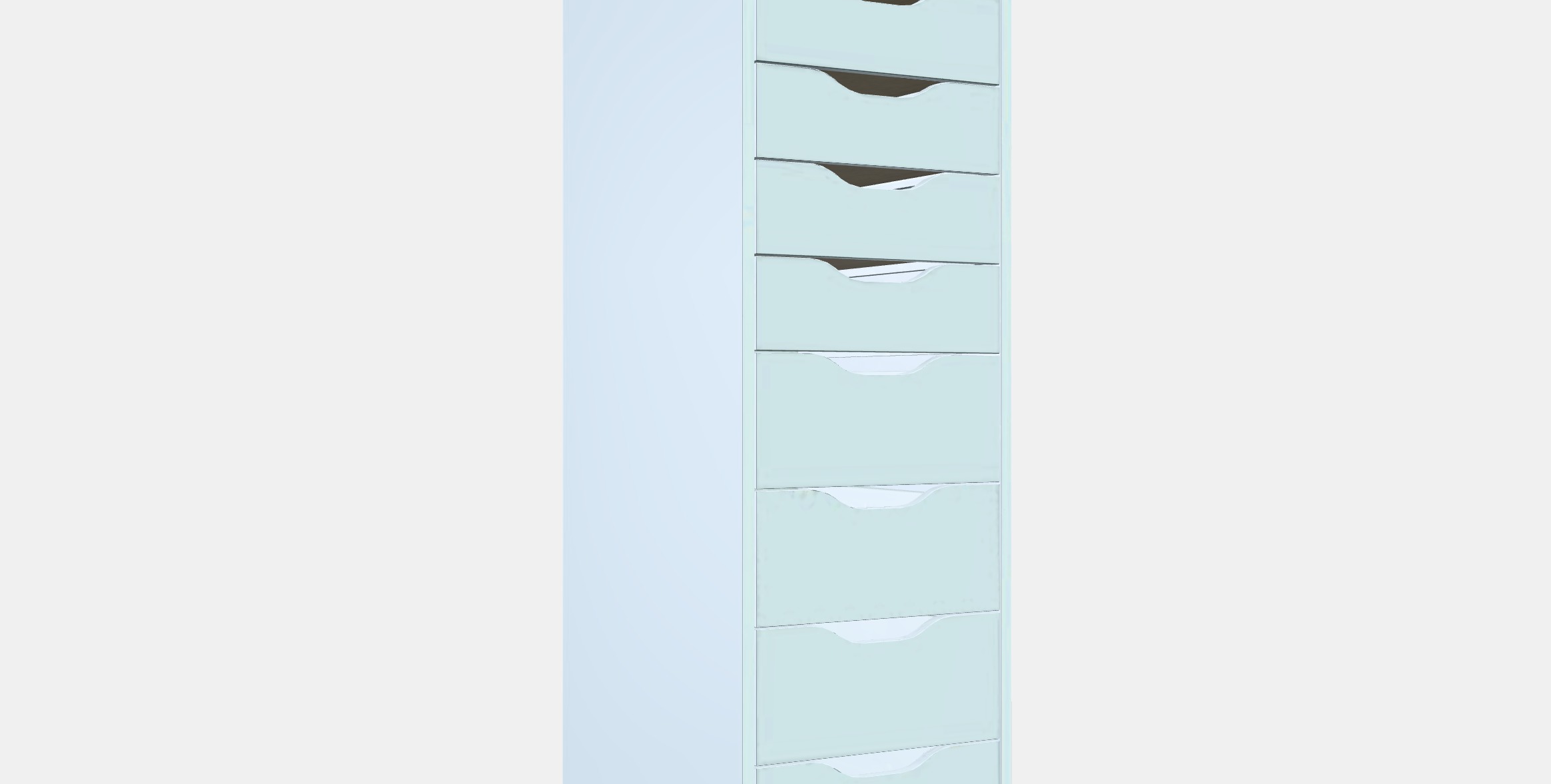 ALEX Drawer unit with 9 drawers 1 Low-poly 3D model_9