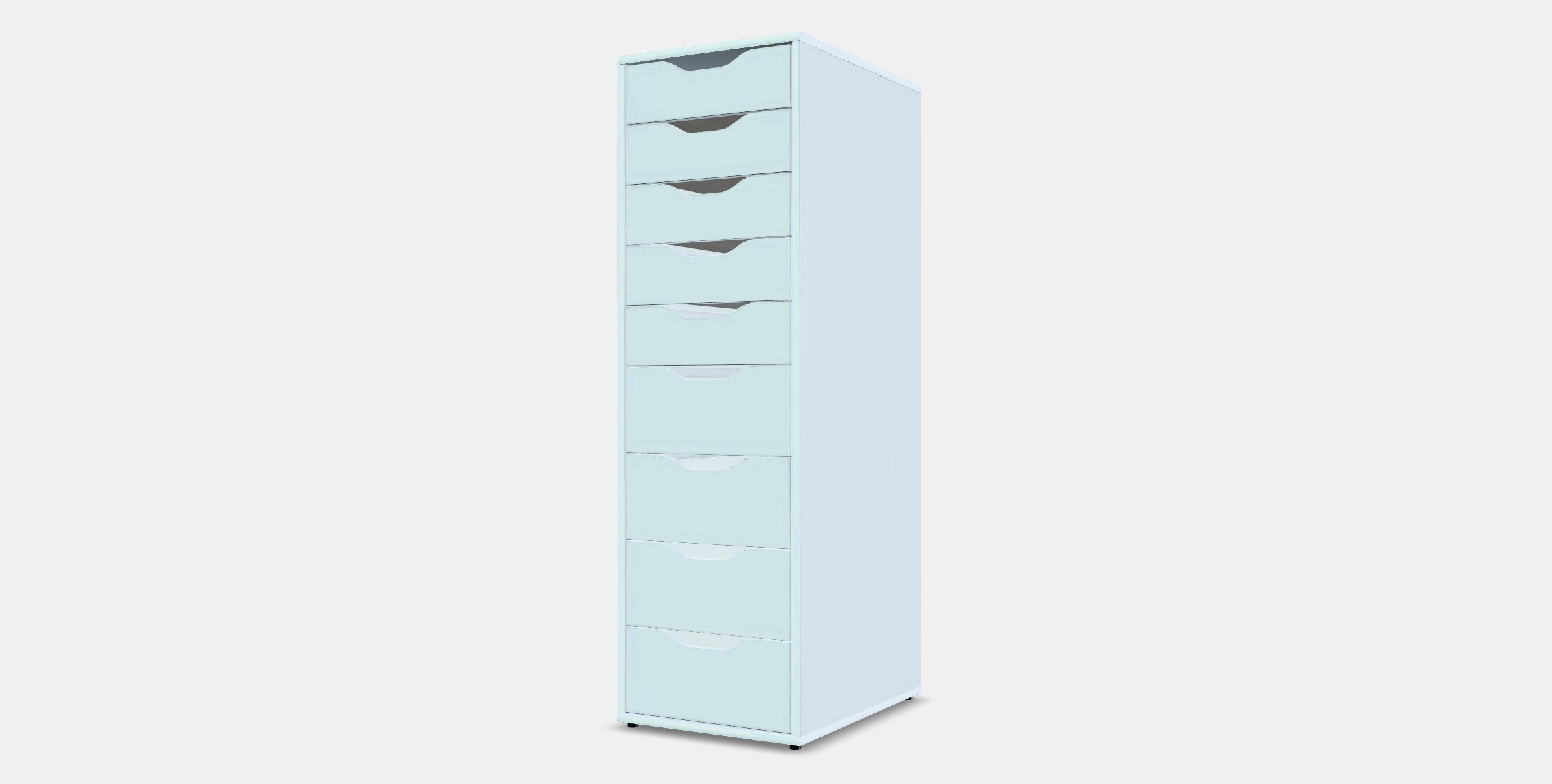 ALEX Drawer unit with 9 drawers 1 Low-poly 3D model_12