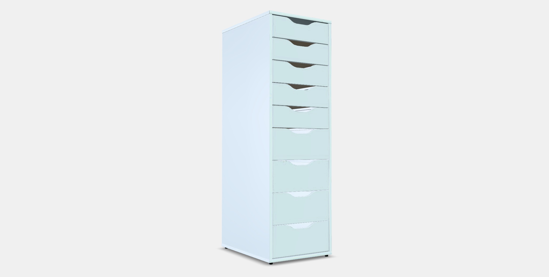 ALEX Drawer unit with 9 drawers 1 Low-poly 3D model_3