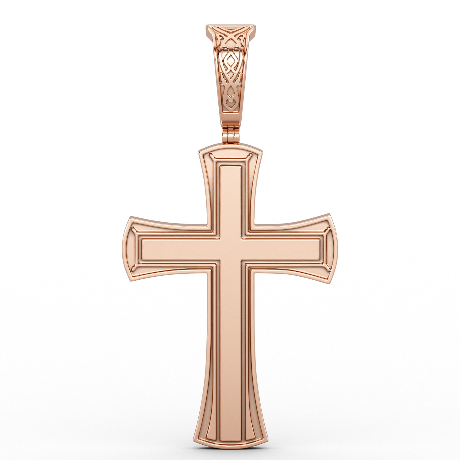 Church cross 3D print model_3
