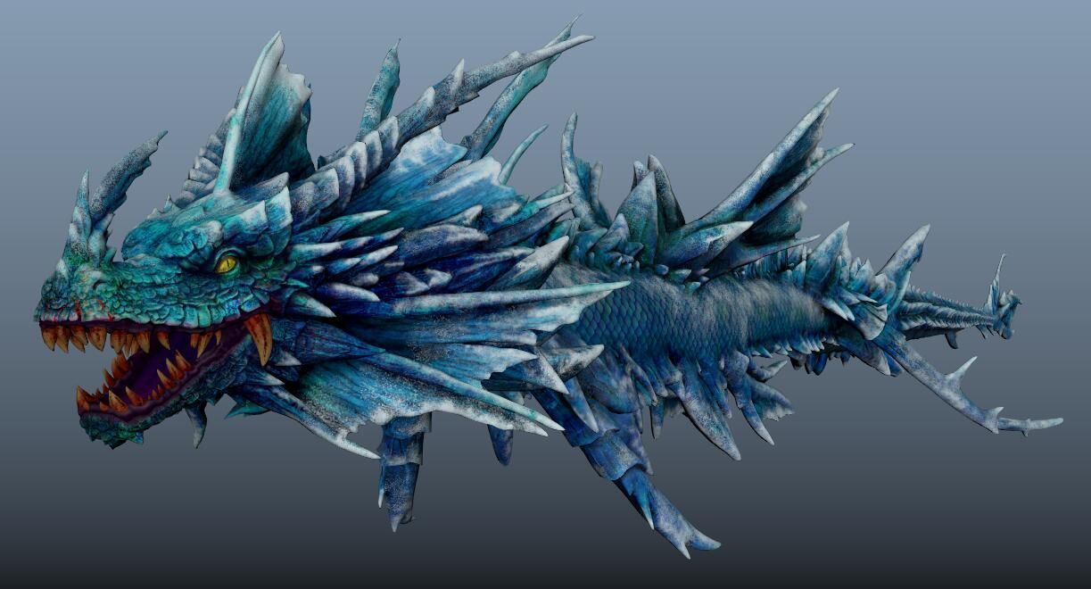 chinese dragon loong 3D model_13