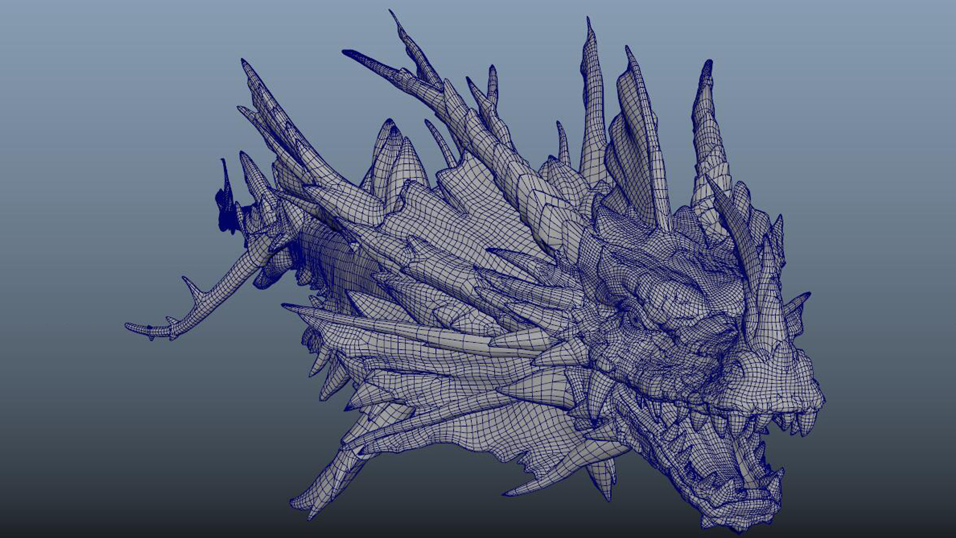 chinese dragon loong 3D model_11