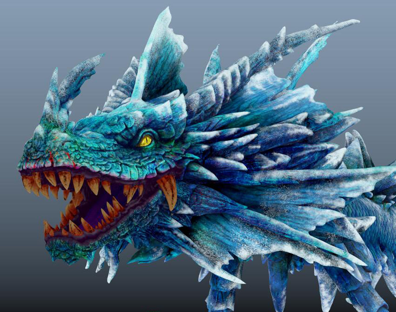 chinese dragon loong 3D model_7