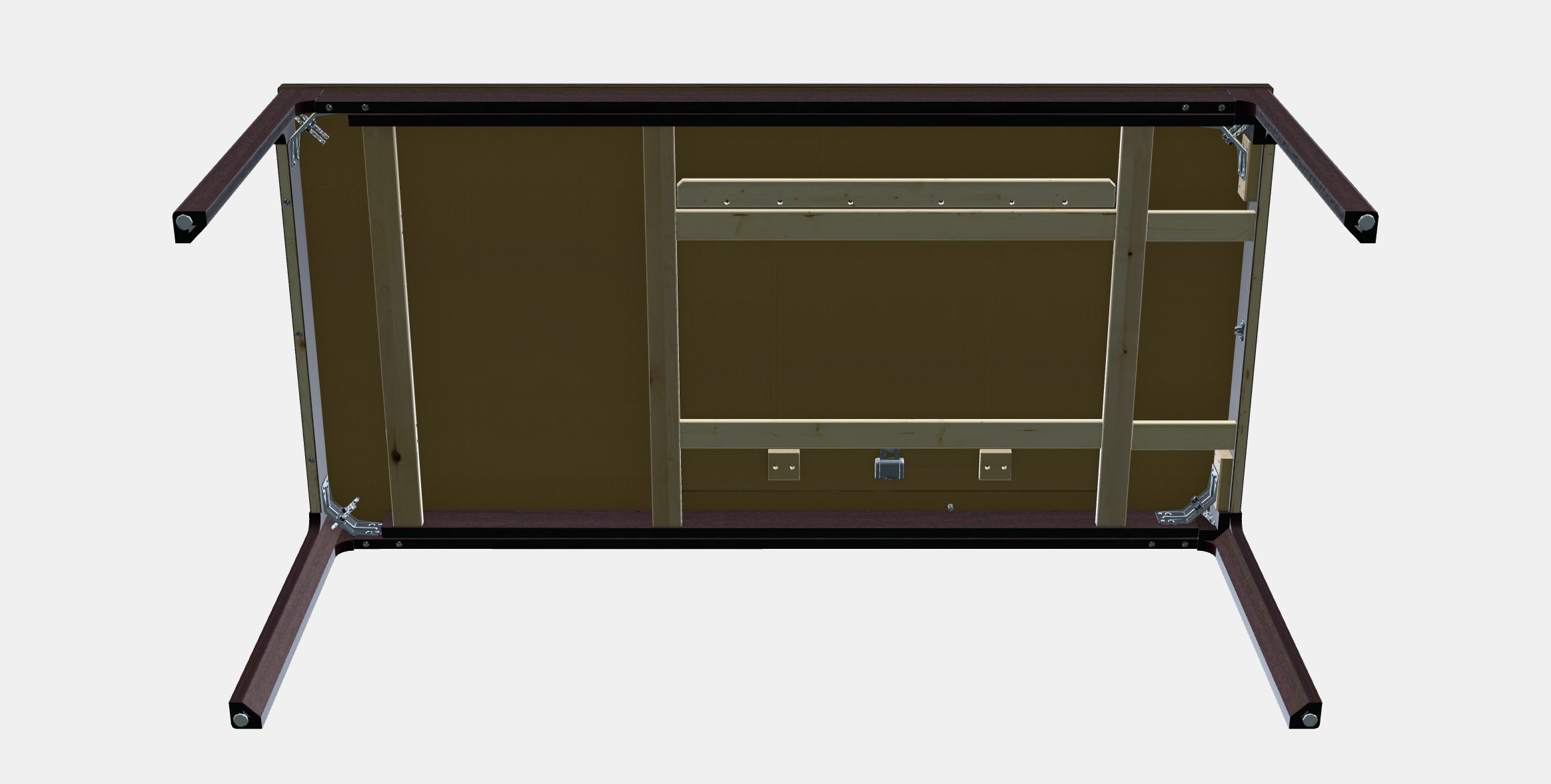 EKEDALEN Extendable table 3 1 Low-poly 3D model_9