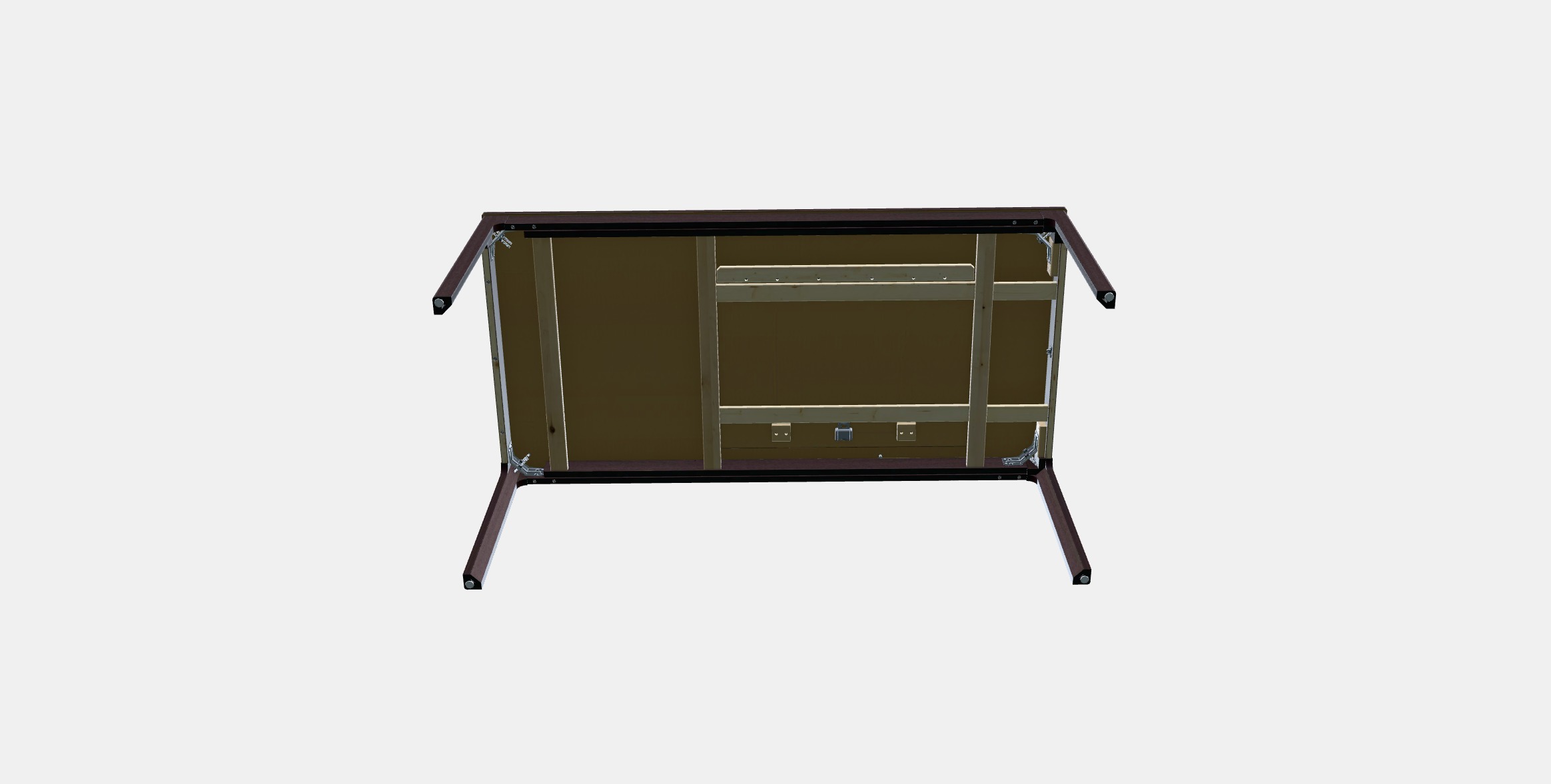 EKEDALEN Extendable table 3 1 Low-poly 3D model_8