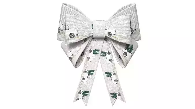 Christmas Bow Ribbon 04 Low-poly 3D model