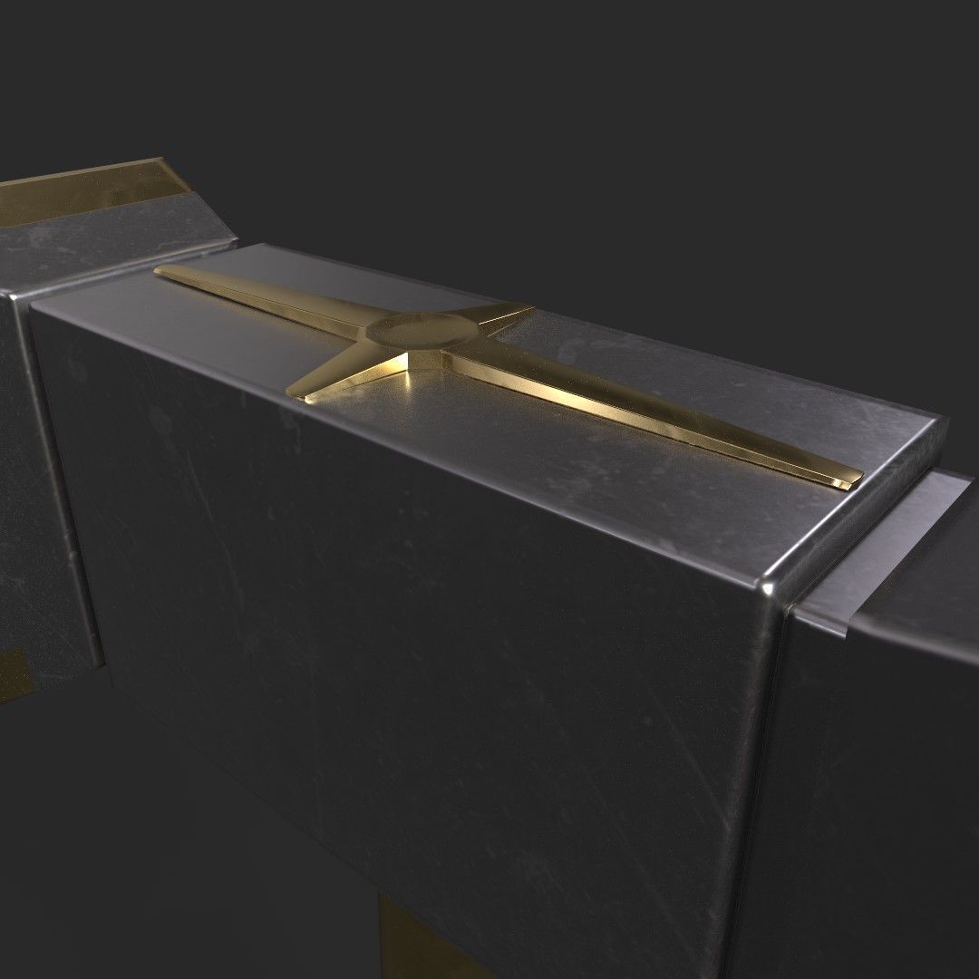 Hammer Low-poly 3D model_2