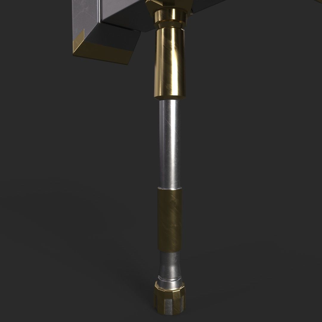 Hammer Low-poly 3D model_3