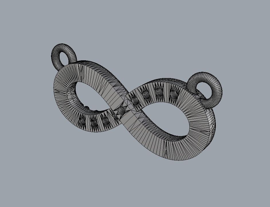 Diamond Infinity Necklace 3D print model_15