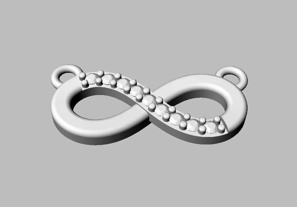 Diamond Infinity Necklace 3D print model_22
